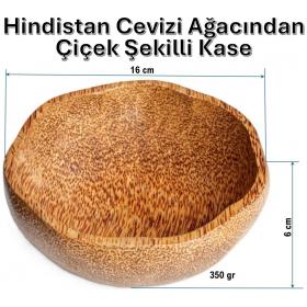 Hindistan Cevizi Ağacından Çiçek Şekilli Kase